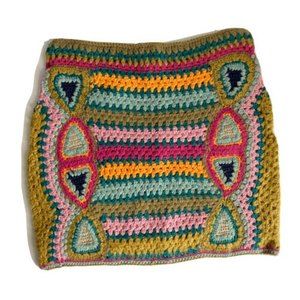 Fiets Voor 2 Anthropologie Dear Penny Knit Crochet Skirt Rare Womens Size XS